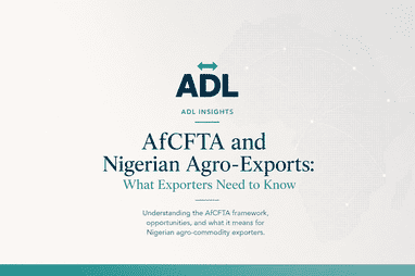 AfCFTA and Nigerian Agro-Exports