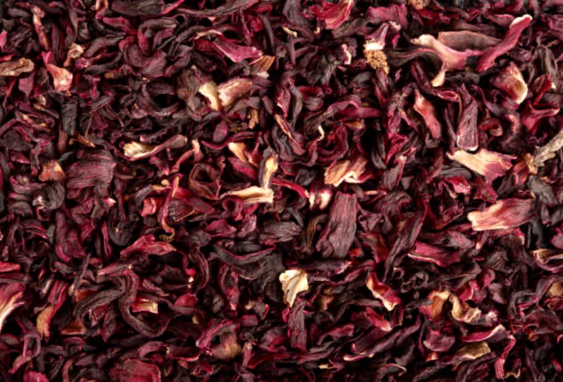 Dried hibiscus petals packed for export